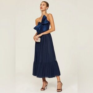 Anthropologie Hutch Bow Tie Midi Dress